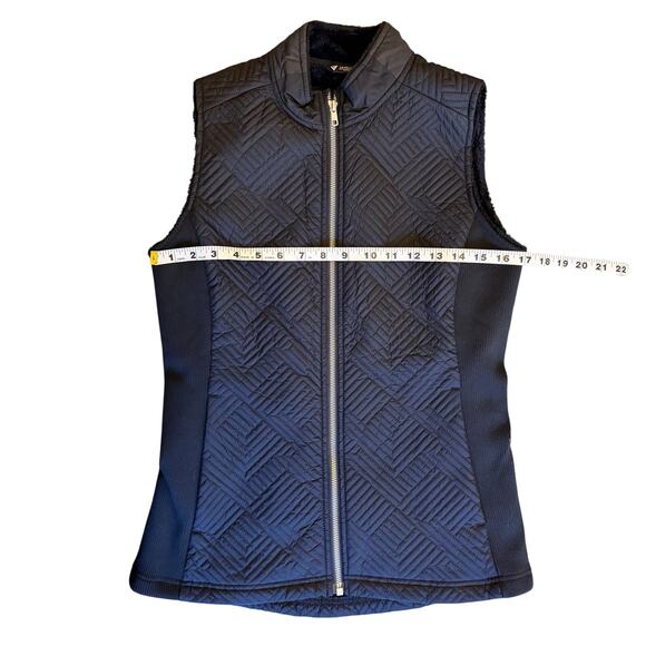 Levelwear Vest Women's Black Full zip Quilted Secure Pockets Plush Lining, Small - Picture 4 of 6